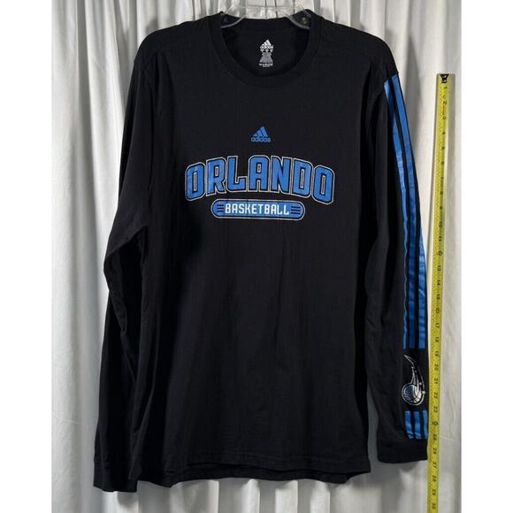 adidas Orlando Magic Primary Logo T Shirt Black Blue XL basketball 77-36 - Picture 6 of 10